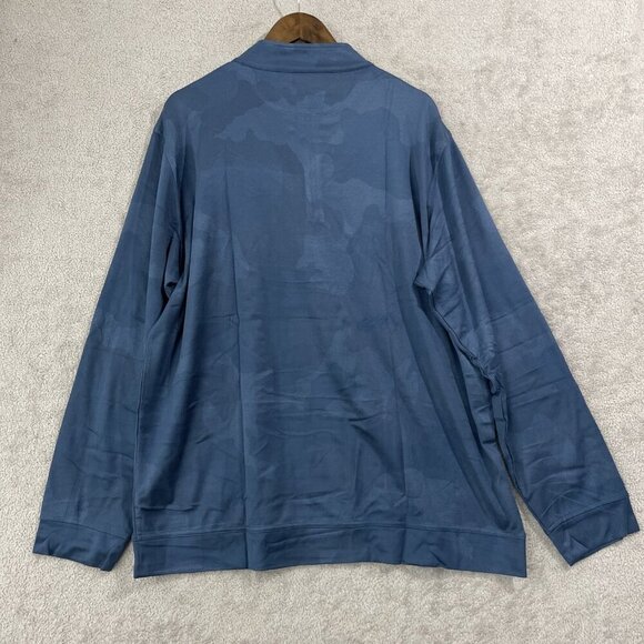 NEW Kirkland Signature Men’s Blue Camo Performance 1/4 Zip Top, Sizes 2XL - Picture 2 of 6